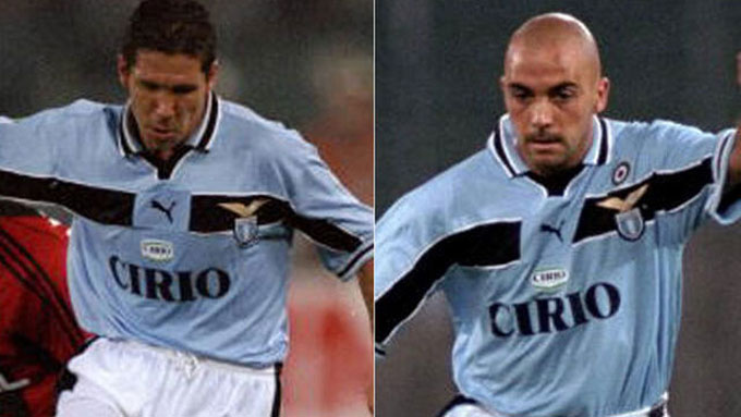 Diego Simeone và Ivan de la Pena: Cùng thi đấu cho Lazio năm 2001