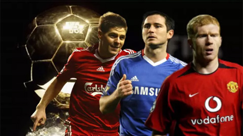 Tổng phiếu bình chọn Quả bóng Vàng: Gerrard xuất sắc hơn Lampard và Scholes?
