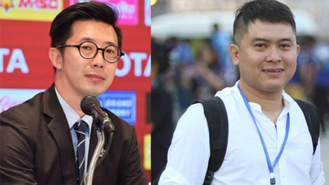 Theo các ông Benjamin Tan (bìa trái) và Huỳnh Trí Thiện (bìa phải), Thái Lan đặt tham vọng xuất khẩu cầu thủ cao khi điều chỉnh lịch thi đấu giống châu Âu