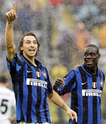 Balotelli và Ibrahimovic từng nhiều năm là đồng đội trong màu áo Inter