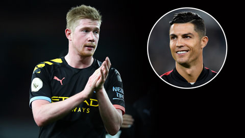 De Bruyne thổ lộ mong muốn được làm đồng đội của Ronaldo De Bruyne thổ lộ mong muốn được làm đồng đội của Ronaldo