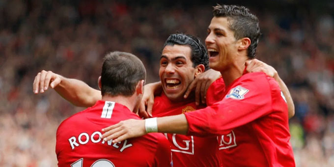 Ronaldo, Tevez và Rooney tạo thành bộ ba tấn công hủy diệt cho M.U