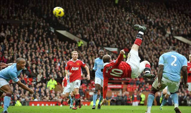 Bàn thắng ấn tượng của Rooney vào lưới Man City khi còn khoác áo M.U