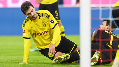 Dortmund thấp thỏm với chấn thương  của Hummels