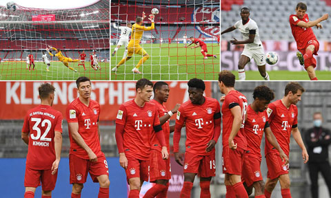 Bằng những pha xử lý đa dạng, Bayern đã ghi 5 bàn vào lưới Frankfurt