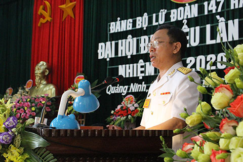Đại tá Hồ thanh Hoàn phát biểu chỉ đạo tại Đại hội