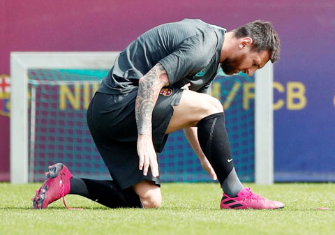 Messi vừa chấn thương trong một buổi tập và có thể sẽ không kịp bình phục khi La Liga trở lại vào 12/6