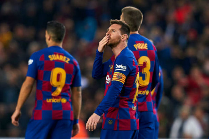 Messi từng lập hat-trick vào lưới Mallorca ở trận lượt đi