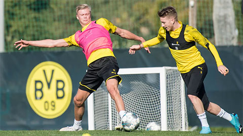 Dortmund đón Haaland và Reus trở lại tập luyện trước trận gặp Duesseldorf 