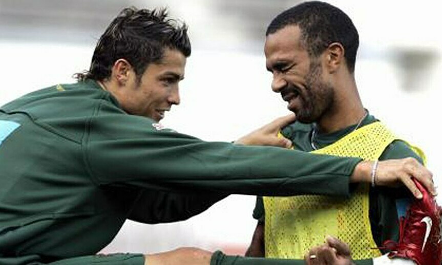 Costinha và Ronaldo trong màu áo ĐT Bồ Đào Nha