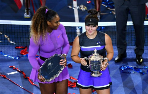 Serena Williams thua Bianca Andreescu ở trận chung kết tại Flushing Meadows năm ngoái