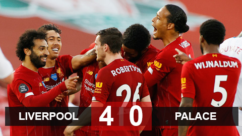 Liverpool 4-0 Crystal Palace: Chạm một tay vào chức vô địch