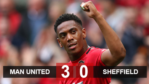 Man United 3-0 Sheffield: Martial lập hat-trick, Quỷ đỏ áp sát Chelsea
