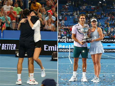 Cùng với người đẹp sinh năm 1997 - Belinda Bencic, Federer đã có hai năm liền vô địch Hopman Cup (2018-2019)