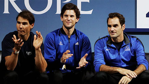 Rafael Nadal - Dominic Thiem - Roger Federer