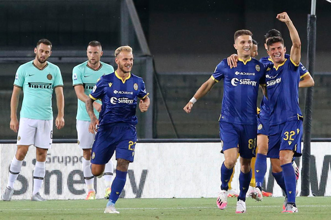 Inter đã có trận hòa đáng thất vọng trước Verona