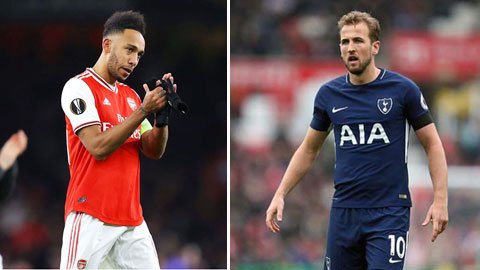 Cả Aubameyang lẫn Kane (phải) đều đang đói danh hiệu ở Arsenal và Tottenham