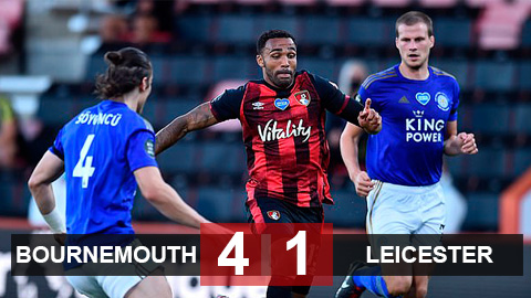 Bournemouth 4-1 Leicester: Thua tan nát, Bầy cáo có nguy cơ bị M.U hất khỏi Top 4 Bournemouth 4-1 Leicester: Thua tan nát, Bầy cáo có nguy cơ bị M.U hất khỏi Top 4