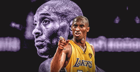 Kobe trong màu áo đội bóng rổ Los Angeles Lakers