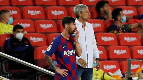 HLV Setien bình thản trước cơn điên của Messi