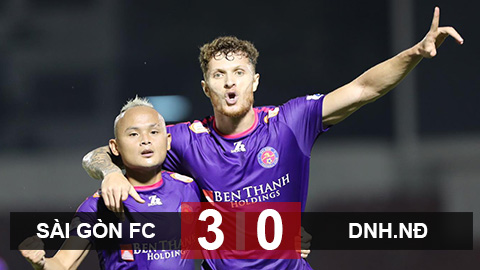 Kết quả Sài Gòn FC 3-0 DNH Nam Định: 10 trận bất bại và đứng đầu bảng 