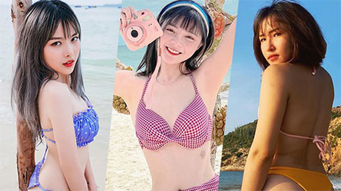 Điên đảo với dàn hot-girl streamer diện bikini thả dáng trên biển