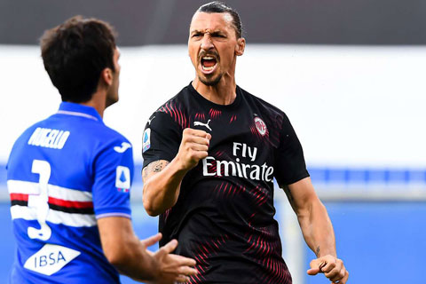 Ibrahimovic tỏa sáng với cú đúp bàn thắng vào lưới Sampdoria