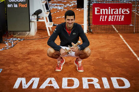Madrid năm ngoái ghi dấu mốc danh hiệu Masters thứ 33 trong sự nghiệp Novak Djokovic
