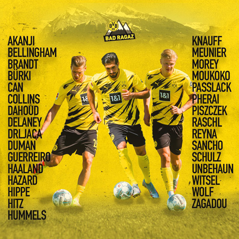Danh sách cầu thủ Dortmund lên đường tới Thụy Sỹ