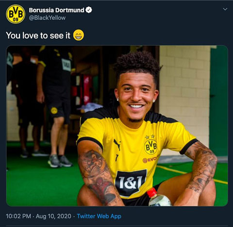 Twitter của Dortmund ngầm chế nhạo M.U