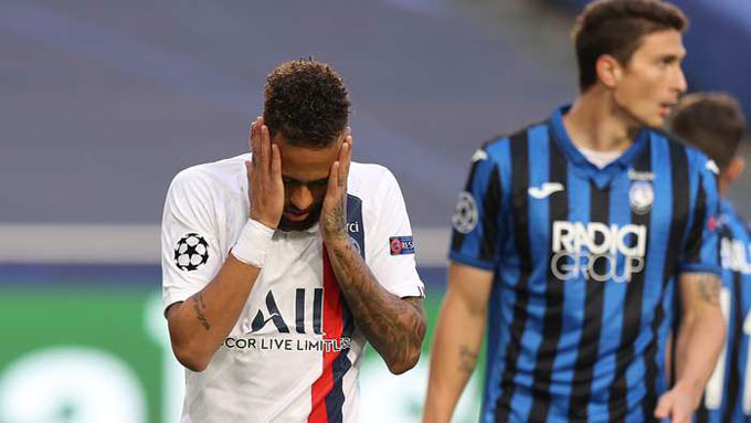 Neymar bỏ lỡ khá nhiều cơ hội ngon ăn ở trận đấu với Atalanta