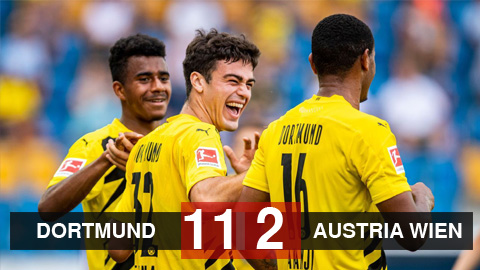 Borussia Dortmund 11-2 Austria Wien: Sancho và Bellingham cùng ghi bàn, Dortmund thắng trận giao hữu thứ 2 Borussia Dortmund 11-2 Austria Wien: Sancho và Bellingham cùng ghi bàn, Dortmund thắng trận giao hữu thứ 2