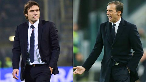 Trong khi Conte (trái) còn đang làm mình làm mẩy, đã có nhiều thông tin khẳng định Max Allegri sẽ dẫn dắt Inter mùa tới
