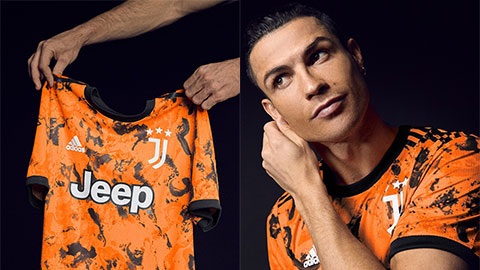 Ronaldo cực 'điệu' khi giới thiệu mẫu áo đấu siêu lòe loẹt của Juventus