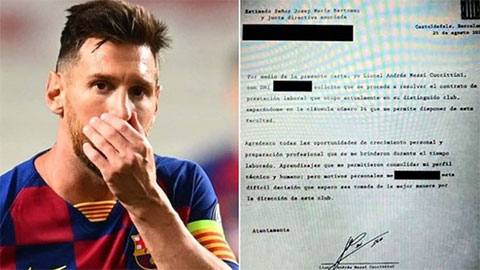 Tiết lộ nội dung bản fax của Messi gửi cho Barca