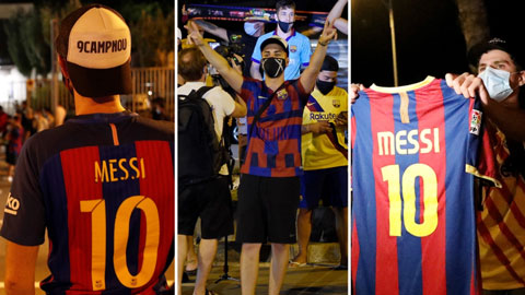 Chùm ảnh: Fan náo loạn trụ sở Barca vì Messi
