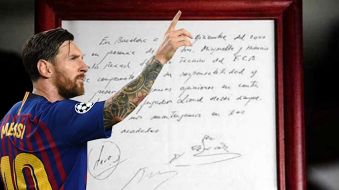 Mối duyên của Messi và Barca bắt đầu từ một tờ giấy ăn