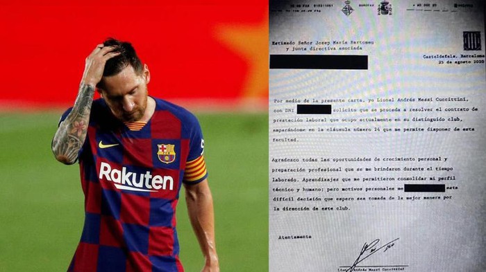 Để rồi ngày 25/8/2020, Messi đã xé giấy ăn hẹn ước và thay bằng tờ fax ly hôn