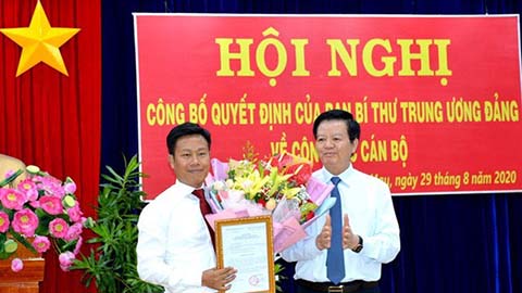 Thứ trưởng Bộ Lao động, Thương binh & Xã hội giữ chức Phó Bí thư Tỉnh ủy Cà Mau