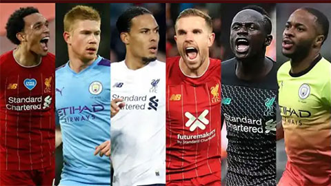 Liverpool và Man City áp đảo danh sách đề cử cầu thủ hay nhất Premier League 2019/20
