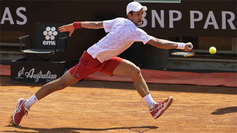 Djokovic thoát hiểm thắng trận thứ 52 ở Rome Masters