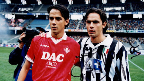 Simone (trái) và Filippo rất khác nhau từ hồi còn là cầu thủ