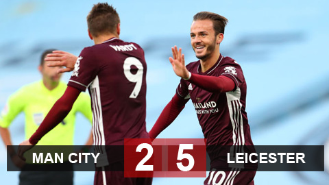 Man City 2-5 Leicester: Đánh sập pháo đài Etihad