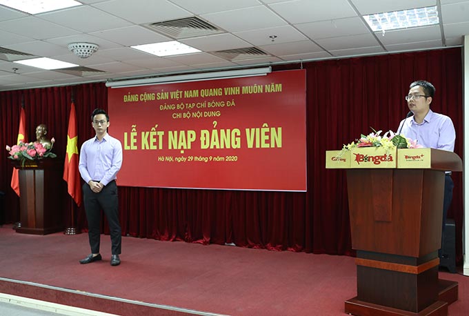 Đồng chí Nguyễn Hà Thanh - Phó Bí thư Đảng ủy, Bí thư Chi bộ Nội dung giao nhiệm vụ cho đồng chí đảng viên mới