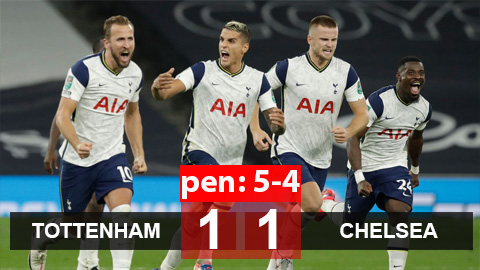 Tottenham 1-1 Chelsea (pen: 5-4): Werner ghi bàn, Chelsea vẫn bị Tottenham ngược dòng cay đắng
