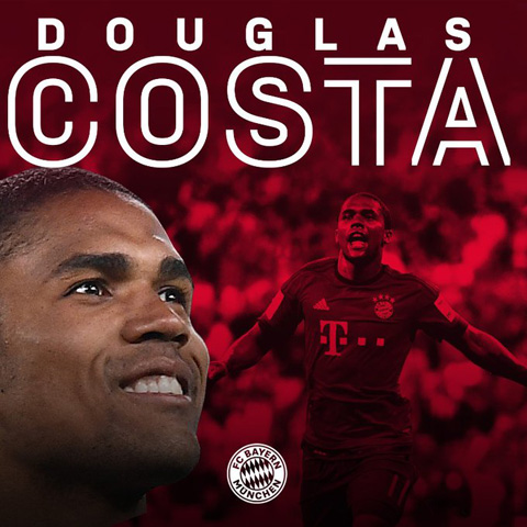 Douglas Costa trở lại Bayern bằng bản hợp đồng cho mượn