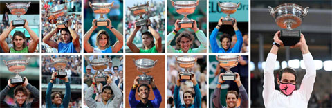 Vô địch Roland Garros 2020, Nadal cân bằng kỷ lục 20 Grand Slam của Federer