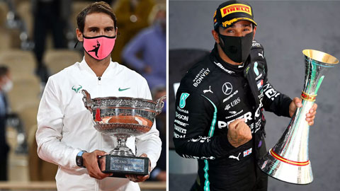 Nadal và Lewis Hamilton ghi danh sử sách trong cùng một ngày