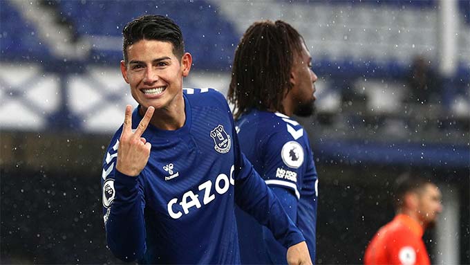 James Rodriguez hòa nhập rất nhanh với đội bóng mới Everton