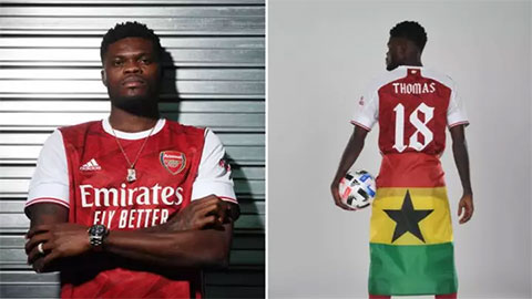 Tân binh Partey giải thích lý do đặt tên khác biệt trên áo đấu của Arsenal